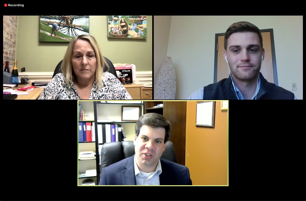 Public Health Director Mike Zelek, lawyer Kathie Russell and Chatham EDC Project Manager Sam Rauf led a webinar for Chatham employers last Thursday.